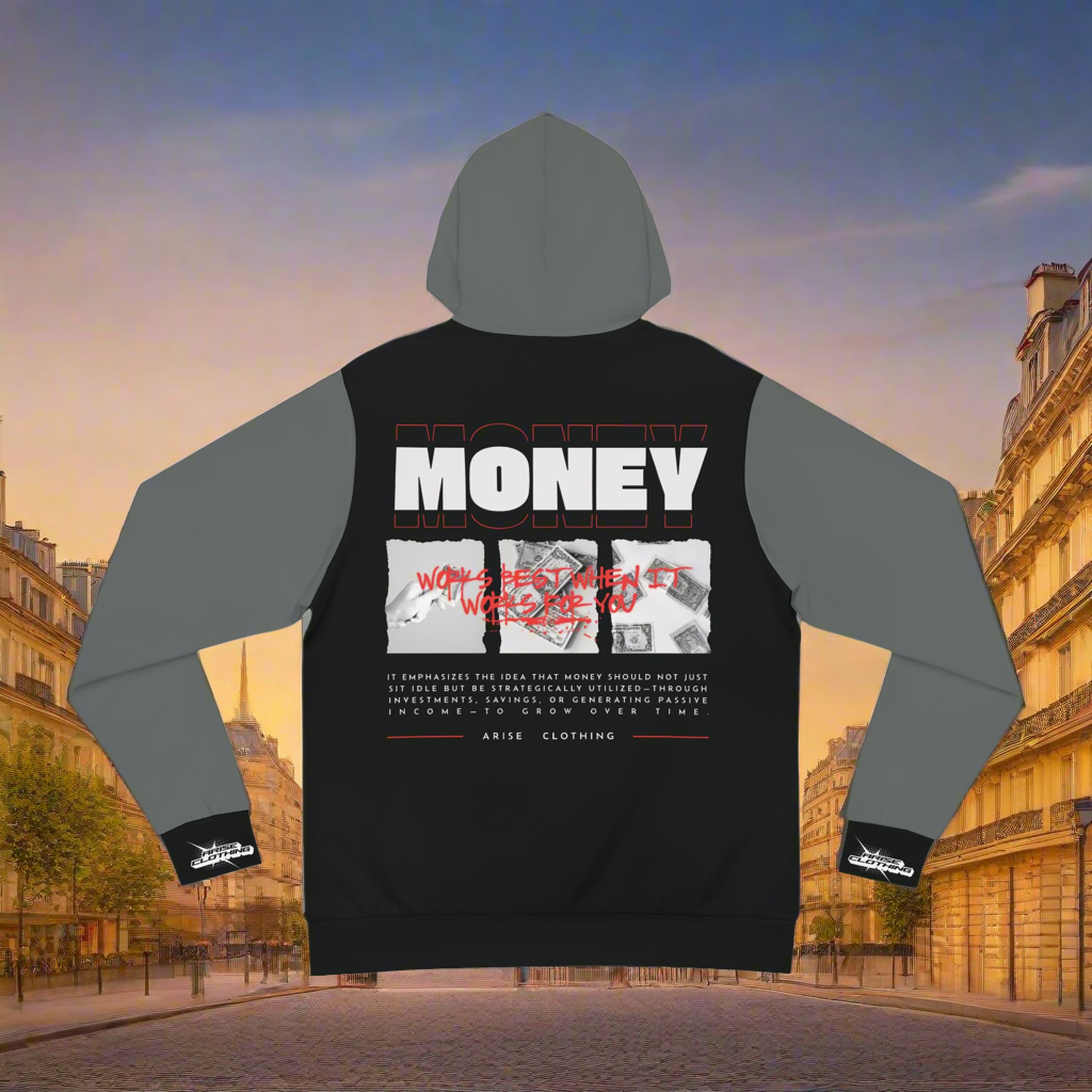 ''Money is Illusion'' Hoodie - Stylish Black & Gray VIP Pullover for Urban Fashion