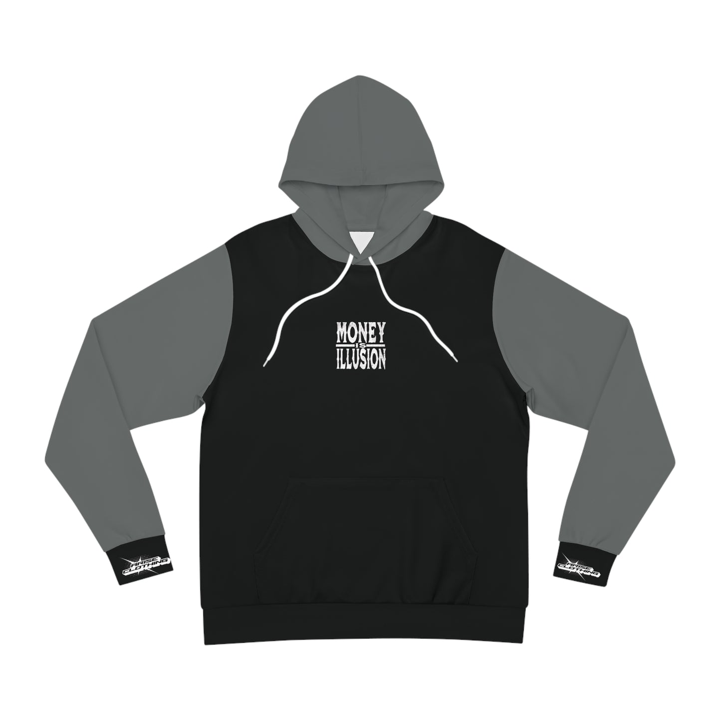 ''Money is Illusion'' Hoodie - Stylish Black & Gray VIP Pullover for Urban Fashion