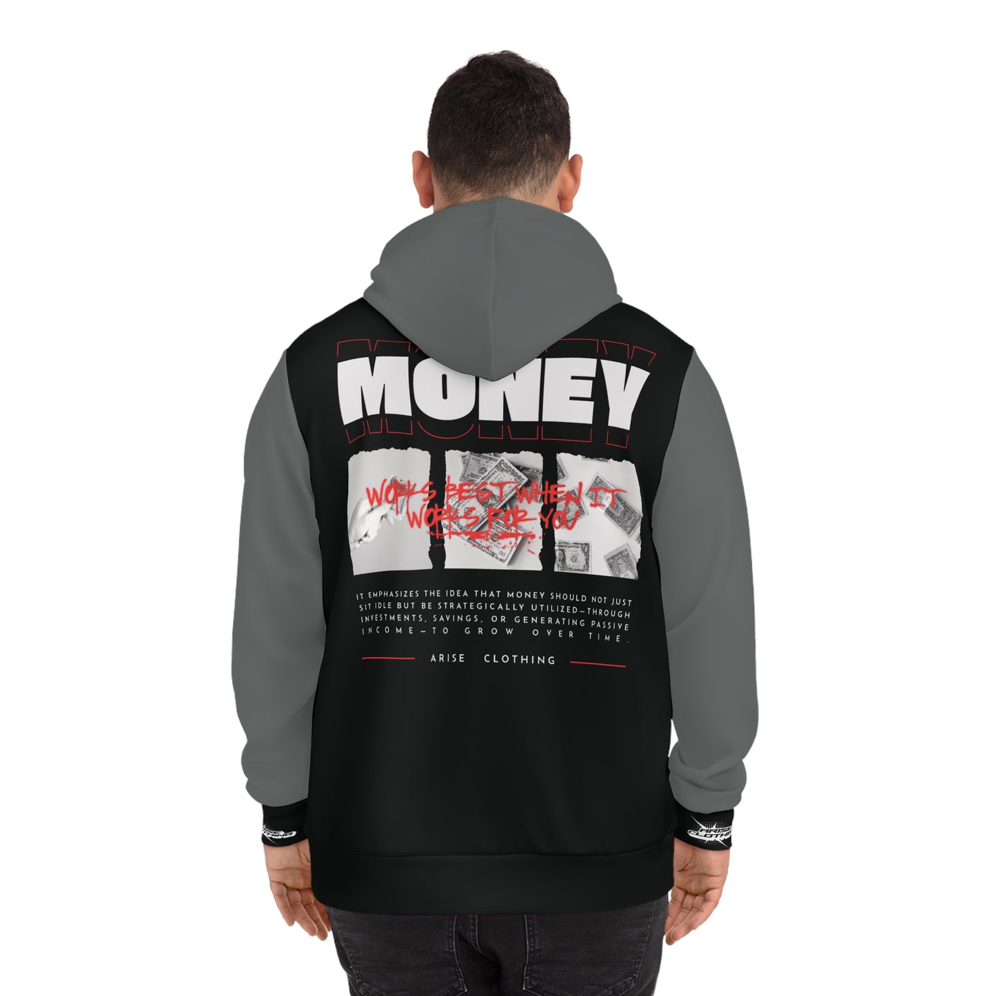 ''Money is Illusion'' Hoodie - Stylish Black & Gray VIP Pullover for Urban Fashion