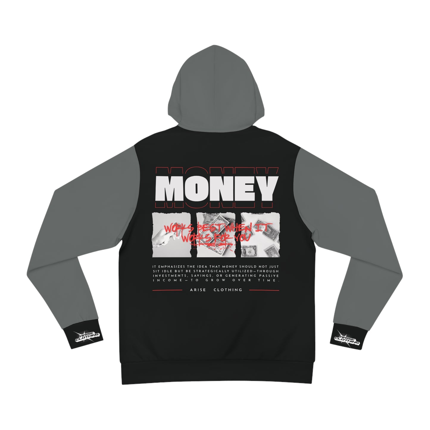 ''Money is Illusion'' Hoodie - Stylish Black & Gray VIP Pullover for Urban Fashion